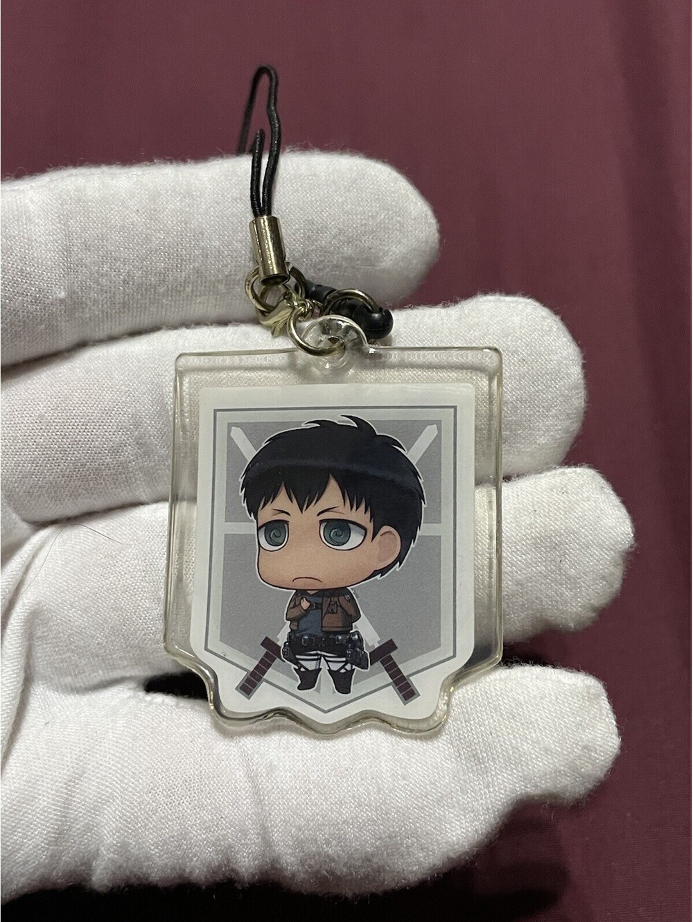 Bertolt Hoover Attack on Titan Strap Keychain Earphone jack Kodansha Japan F/S